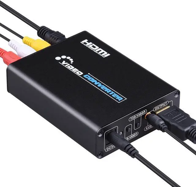 Alt view image 2 of 7 - 3RCA CVBS Composite & S-Video R/L Audio to HDMI Converter Adapter Support 720P/1080P with 3RCA S-Video Cable for NES SNES N64 PS2 PS3 HDTV