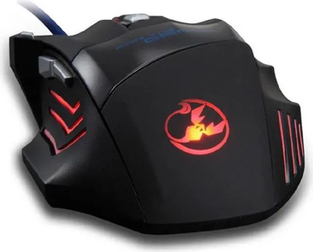 Alt view image 4 of 7 - Zelotes T80 Professional LED Optical 5500 DPI 7 Button USB Wired Gaming Mouse Mice for Pro Gamer (Black)