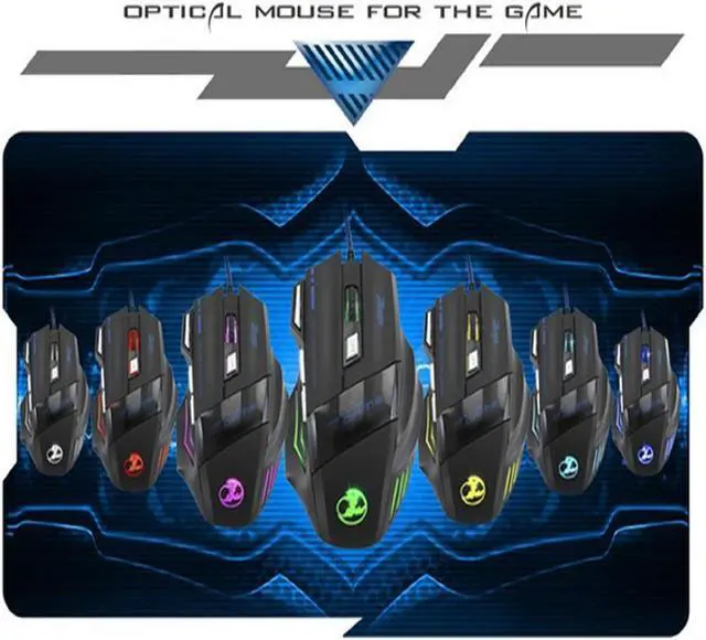 Alt view image 7 of 7 - Zelotes T80 Professional LED Optical 5500 DPI 7 Button USB Wired Gaming Mouse Mice for Pro Gamer (Black)