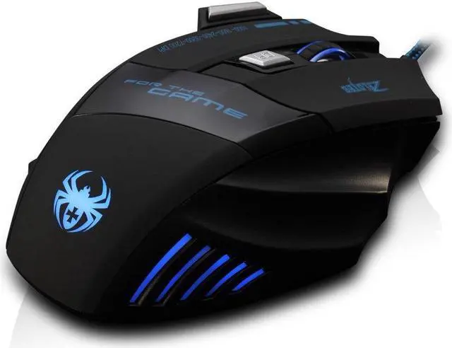 Alt view image 3 of 7 - Zelotes T80 Professional LED Optical 7200 DPI 7 Button USB Wired Gaming Mouse Mice for Pro Gamer (Black)