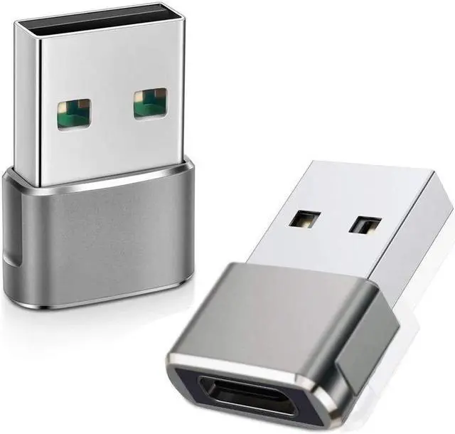 Main image of USB C to USB Adapter (2 Pack), USB-C Female to USB Male, USB Type C to USB OTG Adapter Compatible with MacBook Pro/Air 2015 Laptops, iPhone 11 Pro Max,Airpods iPad 2018,Samsung Galaxy S20 S20+