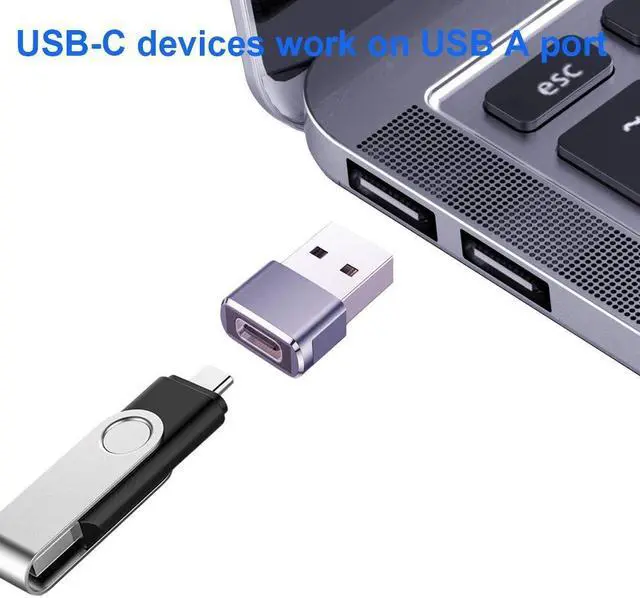 Alt view image 4 of 7 - USB C to USB Adapter (2 Pack), USB-C Female to USB Male, USB Type C to USB OTG Adapter Compatible with MacBook Pro/Air 2015 Laptops, iPhone 11 Pro Max,Airpods iPad 2018,Samsung Galaxy S20 S20+