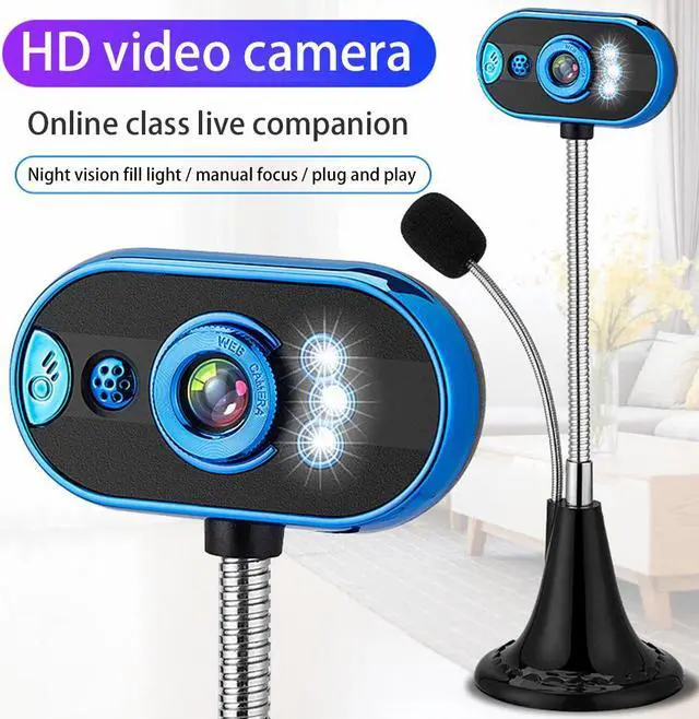 Alt view image 3 of 7 - Webcam 480P Web Camera for Skype with Built-in Microphone USB Plug and Play Video Camera, Widescreen Video