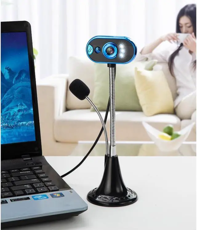 Alt view image 5 of 7 - Webcam 480P Web Camera for Skype with Built-in Microphone USB Plug and Play Video Camera, Widescreen Video