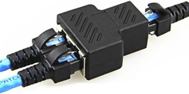 Alt view image 3 of 7 - Ethernet Splitter RJ45 Splitter Adapter 1 to 2 Ways Dual Female Port CAT5 /6/ 7 LAN Ethernet Cable