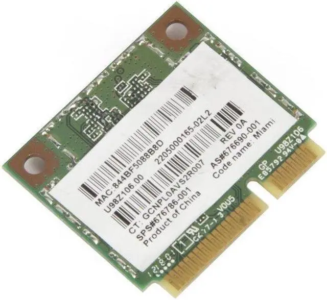 Main image of For HP Atheros AR5B22 Wireless-N WiFI Bluetooth 4.0 Mini PCIe Card SPS676786-001