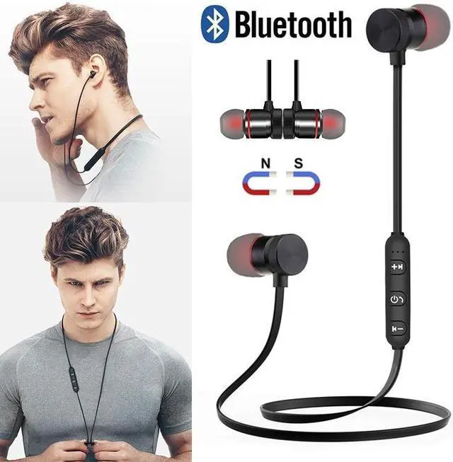 Alt view image 4 of 7 - Magnetic Bluetooth Earphone Sports Neckband Magnetic Wireless Gaming Headset Stereo Earbuds Metal Earphones With Mic For IPhone