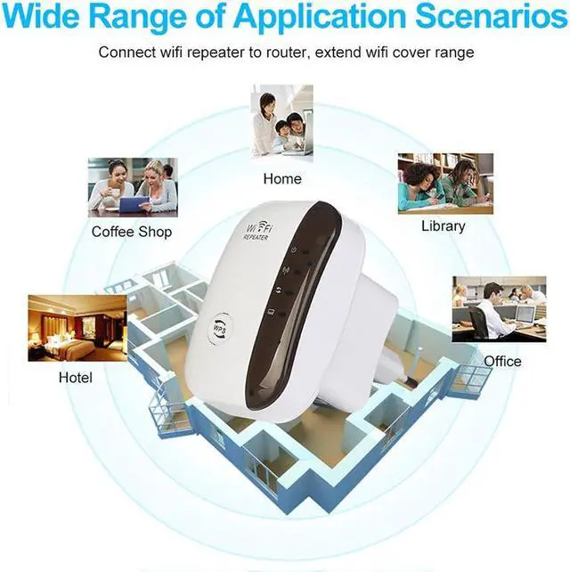 Alt view image 3 of 4 - WIFI Repeater Wireless AP Repeater 300Mbps Wireless Router Signal Booster Amplifier Wireless Range Extender WPS