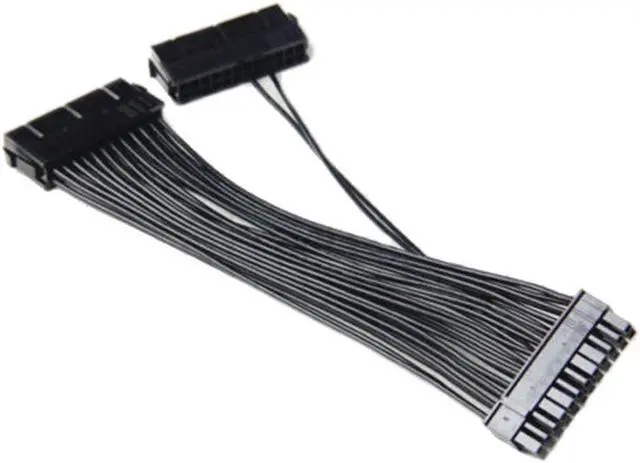 Alt view image 5 of 5 - 24-pin To Dual 24-pin ATX Power Supply Connector Splitter Dual-PSU ATX adapter
