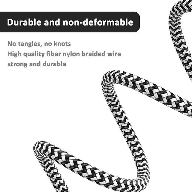 Alt view image 6 of 7 - for iPhone Charging cable [5Pack1/1/2/2/3M] Light-ning Cable Nylon Braid Fast Charging Cable USB A to Lightning Cable for iPhone 11/11Pro/11Pro MAX /X/XS MAX/XR/8/8 plus/7/7 plus/6s/6s plus/6...