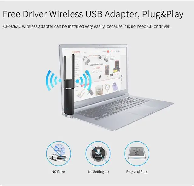 Alt view image 5 of 7 - 1200Mbps Wireless Adapter Dual Band 2.4G & 5G AC Router Wireless Signal USB3.0 WiFi Speed Adapter Extender WiFi External Network Cards for Laptop Computer PC Windows xp,Win7 Win8 /8.1 (32 bit. 64 bit