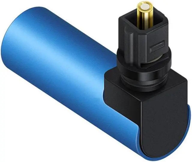 Alt view image 3 of 7 - 90 Degree Optical Audio Cable Adapter Right Angle Digital SPDIF Toslink Optical Connector 360 rotating Swivel for Soundbox,Macbook,TV BOX,TV,DVD,Amplifier