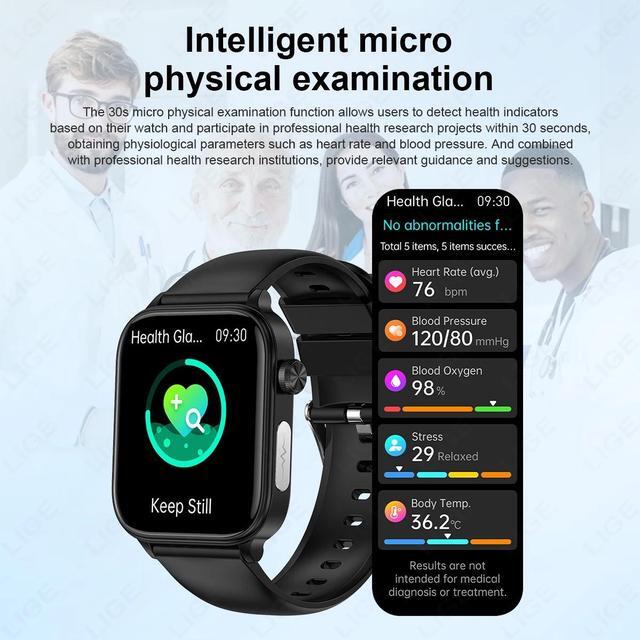 Alt view image 3 of 7 - ECG Medical Grade Smart Watch Men Blood Lipid Uric Acid Health Monitor Bluetooth Call Health Smartwatch Women
