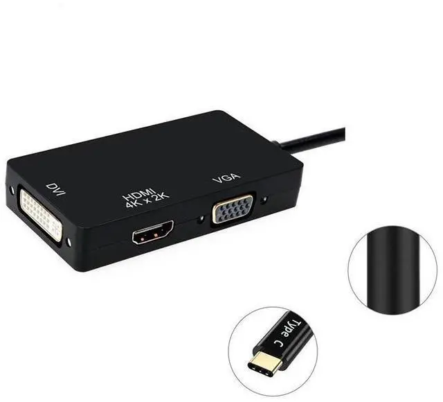 Alt view image 7 of 7 - USB 3.1 Type C to HDMI Adapter, USB-C to HDMI DVI 4K VGA Adaptor Converter for 2016/2017/2018 MacBook/MacBook Pro, 2018 MacBook Air
