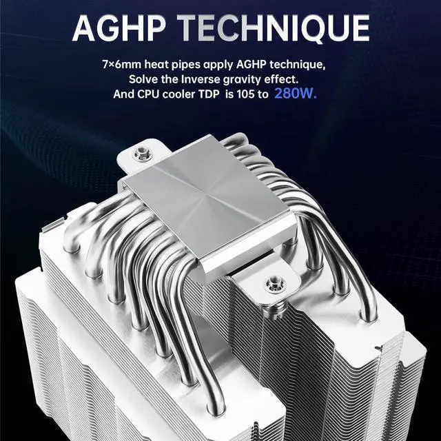 Alt view image 5 of 6 - Peerless Assassin 120 SE CPU Air Cooler,6 Heat Pipes Aluminium Heatsink Cover, for Intel 1700/115X/1200, AMD AM4/AM5