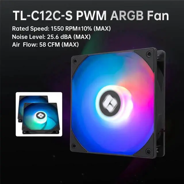 Alt view image 3 of 6 - Phantom Spirit 120 SE ARGB CPU Air Cooler, 7 Heat Pipes Aluminium Heatsink Cover, for Intel 1700/115X/1200, AMD AM4/AM5 Addressable RGB