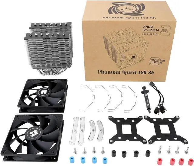 Alt view image 6 of 6 - Thermalright Phantom Spirit 120 SE CPU Air Cooler, 7 Heat Pipes Aluminium Heatsink Cover, for Intel 1700/115X/1200, AMD AM4/AM5
