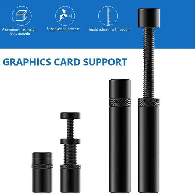 Alt view image 2 of 5 - For TEUCER Graphics Card GPU Brace Support Adjustable Aluminum Alloy Video Card Sag Holder Bracket Magnetic Jack For PC Case
