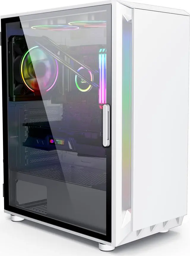 Alt view image 7 of 7 - Segotep GANK 5 ATX Micro-ATX, MINI-ITX Mid Case USB3.0 Port, 1.0mm SPCC Steel Plate, Support Liquid Cooling, Gaming Case