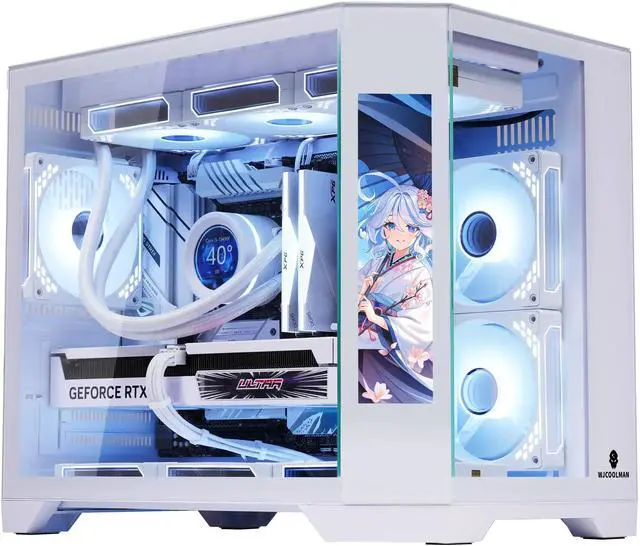 Alt view image 2 of 4 - Uniway Gaming Desktop AMD Ryzen7 7700X Core/ Liquid Cooled /32G DDR5 Ram/ NVIDIA RTX5070 AI Powered /1TB M.2 NVMe SSD/ Win11 Pro with Side Display Screen