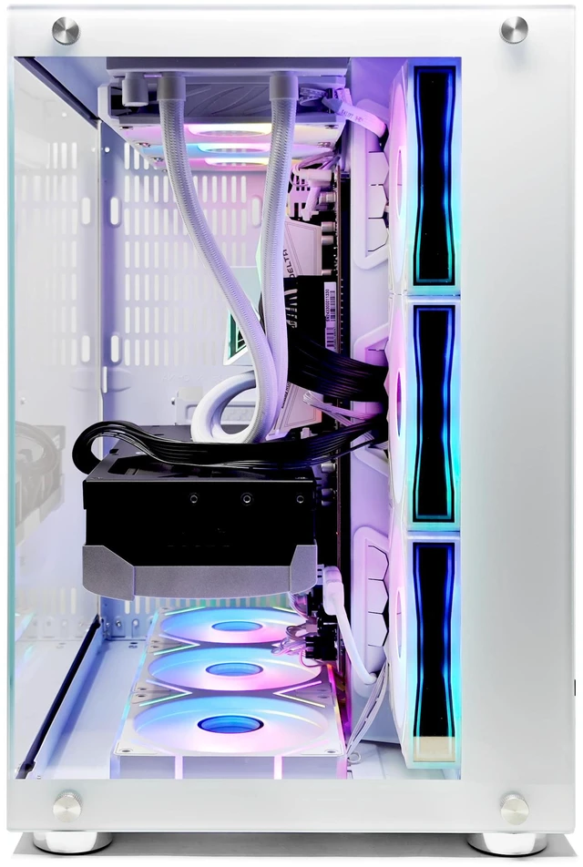 Alt view image 2 of 6 - Uniway Gaming Desktop AMD Ryzen7 9700X Core/ Liquid Cooled /32G DDR5 Ram/ NVIDIA RTX5070 /1TB M.2 NVMe SSD/ Win11 Pro White Ryzen5 9600X