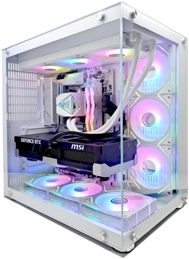 Main image of Uniway Gaming Desktop AMD Ryzen7 9700X Core/ Liquid Cooled /32G DDR5 Ram/ NVIDIA RTX5070 /1TB M.2 NVMe SSD/ Win11 Pro White Ryzen5 9600X