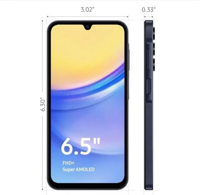 Alt view image 4 of 4 - Samsung - Galaxy A15 5G - 128GB - T-Mobile Branded - Blue Black - NEW in box