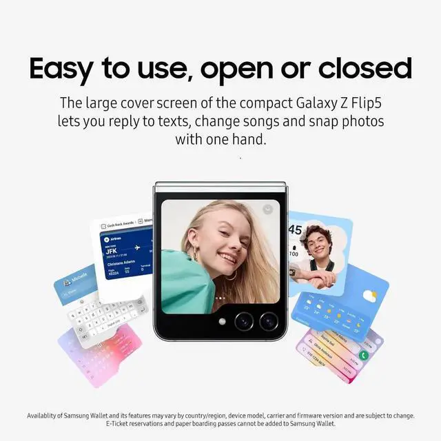 Alt view image 4 of 5 - SAMSUNG Galaxy Z Flip 5 (SM-F731U) 512GB 8GB RAM (Unlocked) Green - Very Good Condition