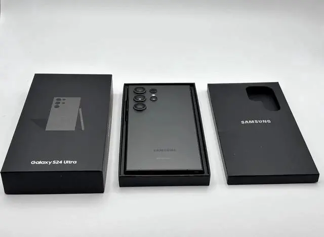 Main image of Samsung Galaxy S24 Ultra - 256GB + 12GB RAM (GSM | CDMA) Factory Unlocked 5G Smartphone Titanium Black - Good Condition Grade A - Comes With Box
