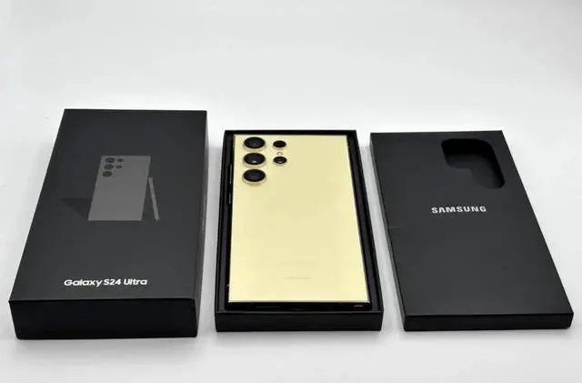 Main image of Samsung Galaxy S24 Ultra - 512GB - Titanium Yellow - 50MP Zoom Camera - Single Sim - Unlocked - (Grade A) Very GOOD Condition with BOX