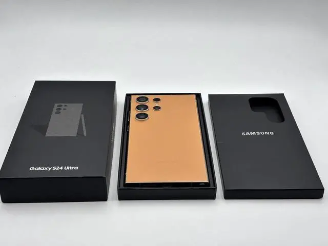 Main image of SAMSUNG Galaxy S24 Ultra 12GB RAM, 512GB, Unlocked Android, 50MP Zoom Camera, Long Battery Life, US Version, Titanium Orange (Grade A) - Comes With Box