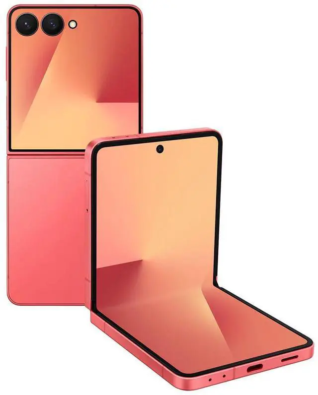 Main image of Samsung Galaxy Z Flip7 2025, US Cell Phone, 256GB, Unlocked, Android, Coral Red, 6.9 Inches - Grade A+
