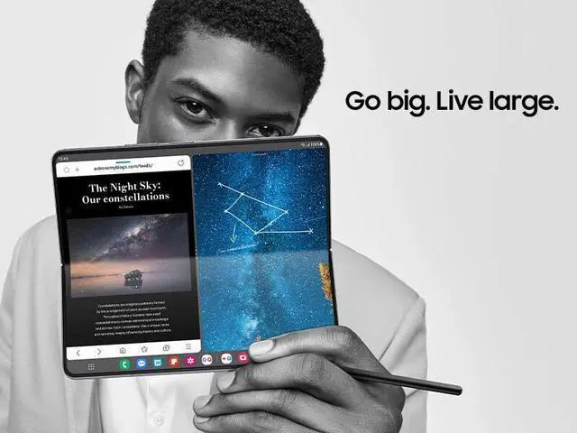 Alt view image 2 of 4 - Samsung Galaxy Z Fold5 AI Phone, 512 GB I 12GB RAM Unlocked Android Smartphone, Gray Color Big 7.6 Screen - Good Condition