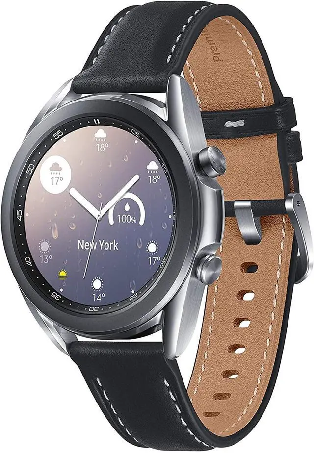 Alt view image 3 of 7 - Samsung Galaxy Watch 3 (41mm, GPS, Bluetooth) Smart Watch with Advanced Health monitoring, Fitness Tracking , and Long lasting Battery - Mystic Silver (US Version)- (Grade A+)