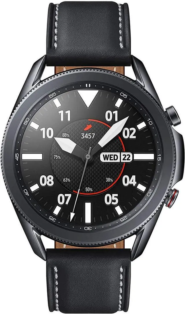 Main image of Samsung Galaxy Watch3 GPS Smartwatch (Bluetooth, 45mm, Mystic Black) (Grade A)