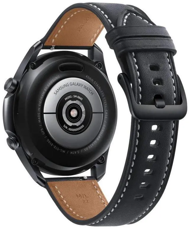 Alt view image 6 of 7 - Samsung Galaxy Watch3 GPS Smartwatch (Bluetooth, 45mm, Mystic Black) (Grade A)