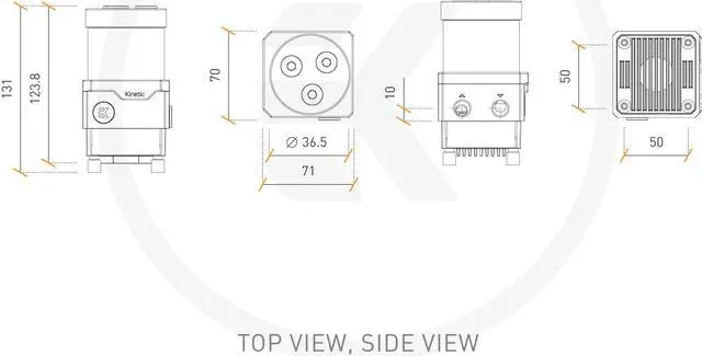 Alt view image 7 of 7 - EK-Quantum Kinetic TBE 120 DDC PWM D-RGB - Plexi
