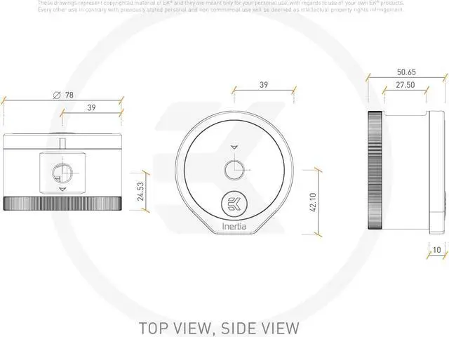 Alt view image 2 of 5 - EK-Quantum Torque Extender Static MM 28 - Black Nickel