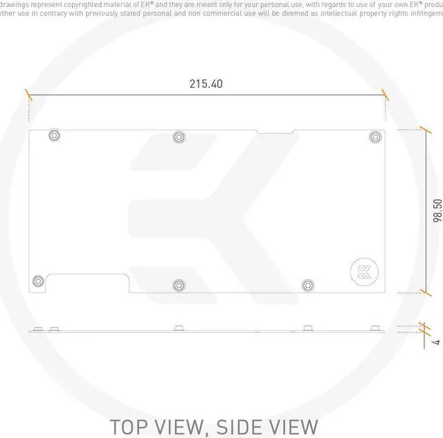 Alt view image 3 of 3 - EK-AC GeForce RTX 3080 – Backplate
