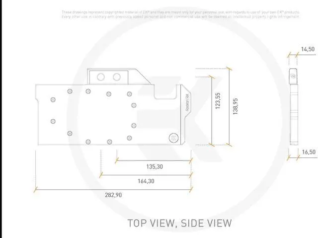 Alt view image 3 of 5 - EK-Quantum Vector RX 6800/6900 - Copper + Plexi