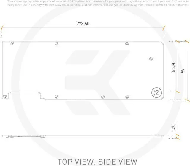 Alt view image 2 of 5 - EK-Quantum Vector XC3 RTX 3080/3090 Backplate - Nickel