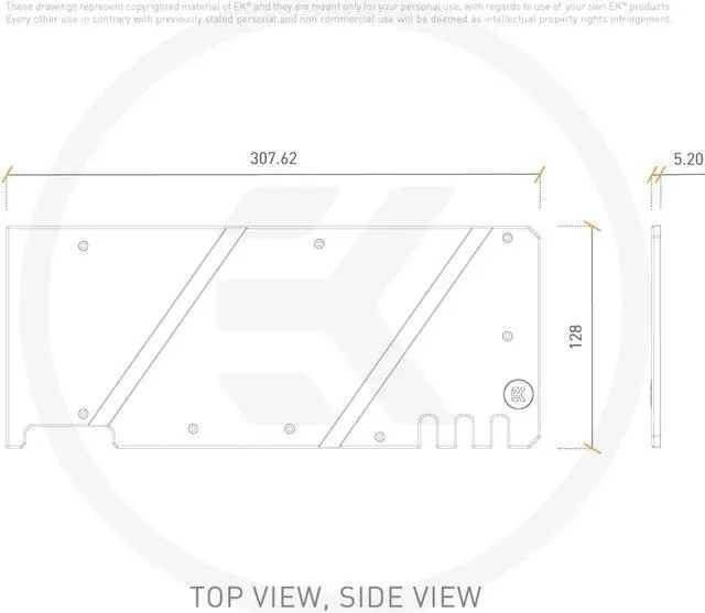 Alt view image 3 of 6 - EK-Quantum Vector Trio RTX 3080/3090 Backplate - Nickel