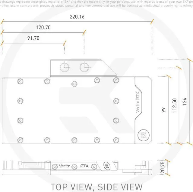 Alt view image 2 of 6 - EK-Quantum Vector RE RTX 3080/3090 - Copper + Plexi