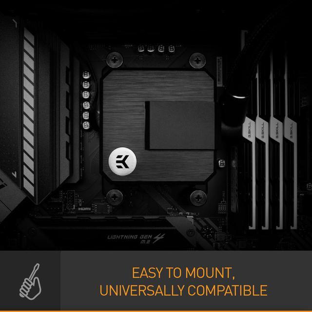 Alt view image 2 of 7 - EK 360mm AIO Basic, All-in-One Liquid CPU Cooler with EK-Vardar High-Performance PMW Fans, 120mm Fan, Intel 115X/1200/2066, AMD AM4, (360mm AIO) LGA 1700 Compatible(Requires purchase of LGA 1700 Kit)