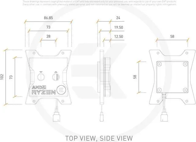 Alt view image 4 of 4 - EK-Quantum Velocity D-RGB - AMD Ryzen Edition
