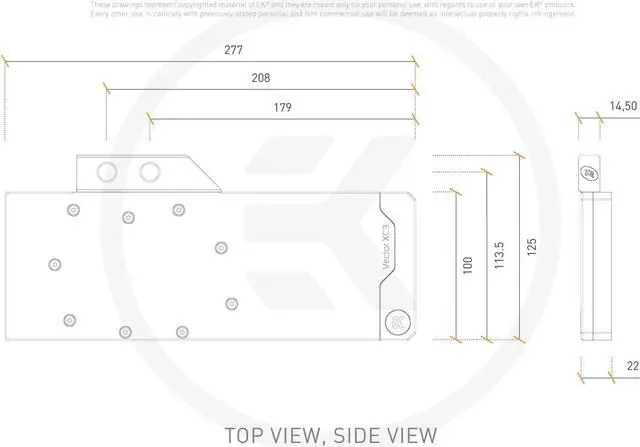 Alt view image 5 of 5 - EK-Quantum Vector XC3 RTX 3070 D-RGB - Nickel + Plexi