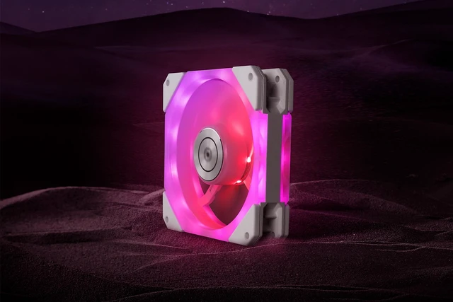 Alt view image 2 of 14 - EK-Quantum Impulse 120 D-RGB Computer Cooling Fan - 120mm White (400-1800 rpm)