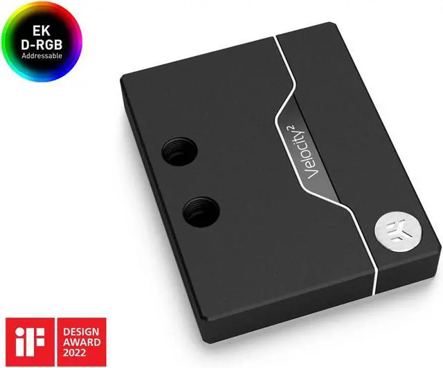 Alt view image 3 of 14 - EK-Quantum Velocity² D-RGB CPU Water Block - AM5 Nickel + Acetal