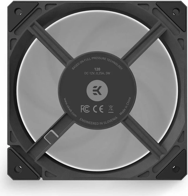 Alt view image 3 of 14 - EK-Loop Fan FPT 120 - 120mm Black (550-2300rpm)