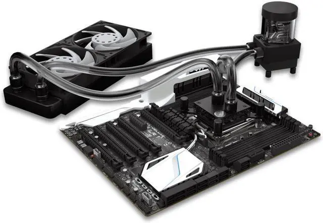 Alt view image 2 of 8 - EKWB EK Fluid Gaming A240 Complete Dual 120mm Water / Liquid Cooling Kit 240mm